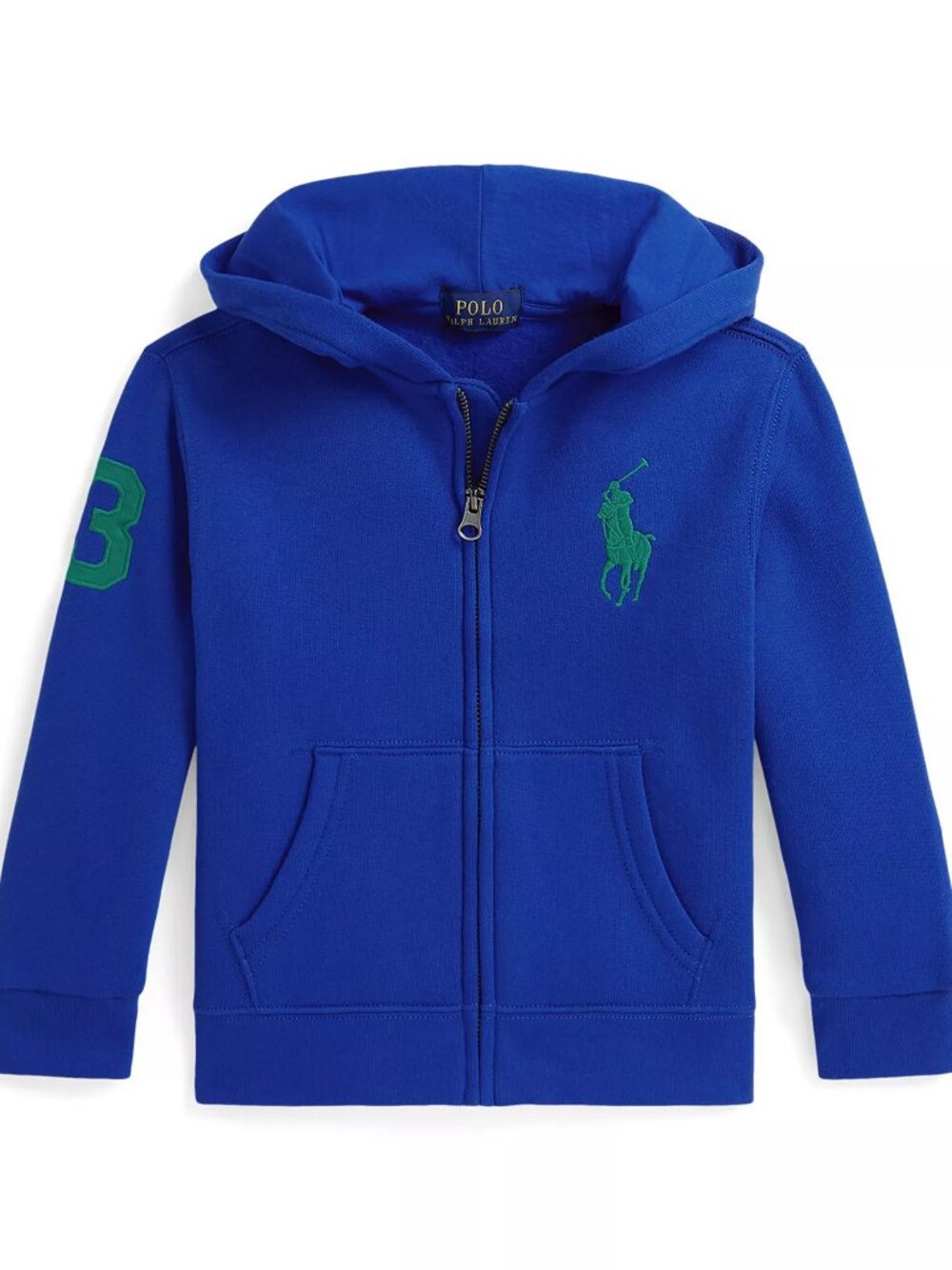 Polo Ralph Lauren Boys Big Pony Fleece Full-Zip Hoodie New Sapphire NWT